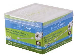 Masmi Silver Care patyczki higieniczne do uszu z organicznej bawełny x 200 szt