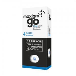 Maxigra go 25 mg x  4 tabl powlekane