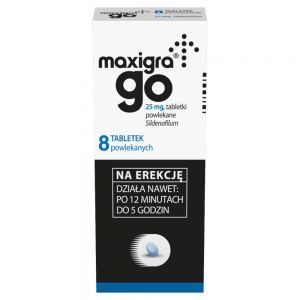 Maxigra go 25 mg x 8 tabl powlekanych