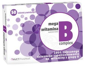 Mega witamina b complex x 50 tabl powlekanych