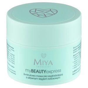 Miya Cosmetics myBEAUTYexpress 3-minutowa maseczka wygładzająca z aktywnym węglem kokosowym 50 g
