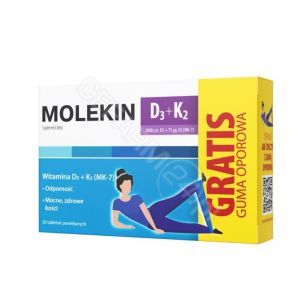 Molekin D3 + K2 x 30 tabl powlekanych + guma oporowa GRATIS!!!