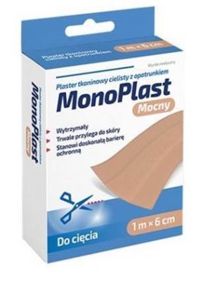 Monoplast plaster tkaninowy 1m x 6cm cielisty