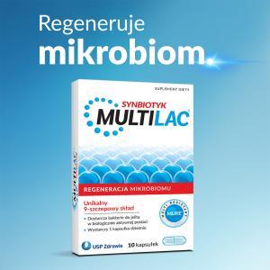 MULTILAC Synbiotyk (Probiotyk + Prebiotyk) x 10 kaps opaska NIEZGUBKA na rękę dla dzieci GRATIS!!!