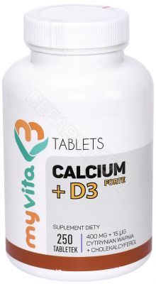 MyVita Calcium + D3 Forte x 250 tabl