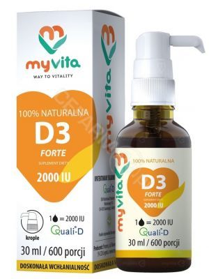MyVita naturalna witamina D3 FORTE 2000IU krople 30 ml