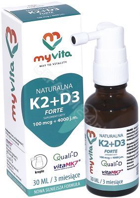 Myvita Naturalna Witamina K2 D3 Forte 100 Mcg 4000 Jm