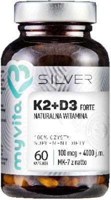 MyVita Silver Naturalna Witamina K2+D3 forte 4000 j.m. x 60 kaps