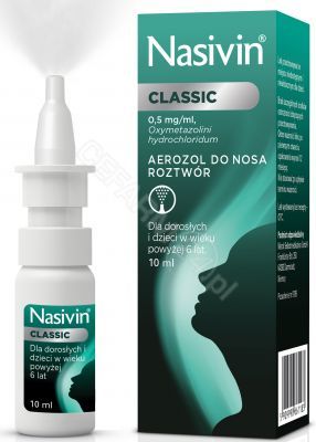 Nasivin Classic 0,05% aerozol do nosa 10 ml