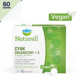 Naturell Cynk organiczny + C x 60 tabl