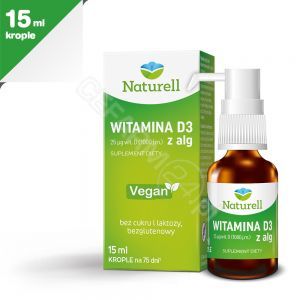 Naturell Witamina D3 z alg krople 15 ml