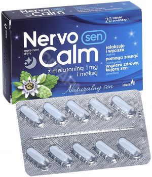 Nervocalm sen z melatoniną 1 mg i melisą x 20 tabl powlekanych