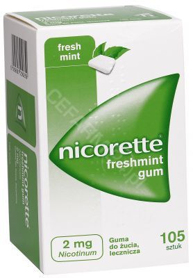 Nicorette freshmint gum 2 mg x 105 szt (import równoległy Inpharm)