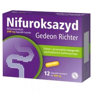 Nifuroksazyd Gedeon Richter 200 mg x 12 kaps