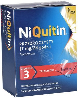 Niquitin 7 mg x 7 plastrów przeźroczystych