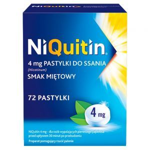 Niquitin miętowy 4 mg x 72 pastylek do ssania