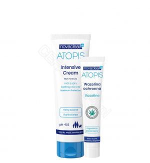 Novaclear Atopis promocyjny zestaw - krem natłuszczający do twarzy i ciała Intensive Cream 100 ml + wazelina ochronna 15 ml