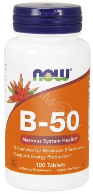 NOW Foods B-50 Kompleks witamin B  x 100 tabl