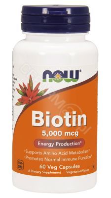 NOW Foods Biotyna 5 / 2,5 mg x 60 kaps