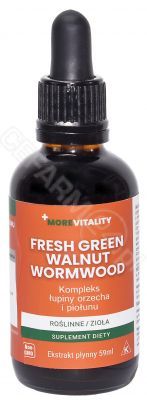 NOW Foods Fresh Green Walnut Wormwood płynny kompleks łupiny orzecha i piołunu 59 ml