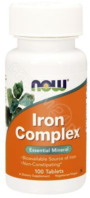 NOW Foods Iron Complex - Kompleks żelaza x 100 tabl