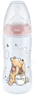 NUK butelka First Choice+ ze wskaźnikiem temperatury Disney Kubuś Puchatek M 300 ml (różowa)