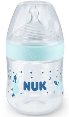 NUK butelka Nature Sense z PP ze wskaźnikiem temperatury S 150 ml (niebieska)