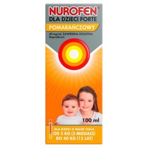 Nurofen dla dzieci Forte ibuprofen 200 mg/5 ml smak pomarańczowy zawiesina 100 ml
