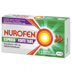 Nurofen Express Forte ibuprofen 400 mg na ból i gorączkę tabletki x 12 szt