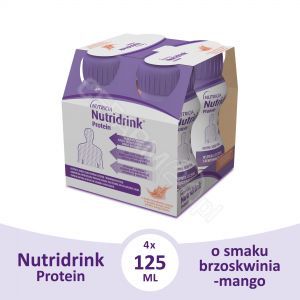 Nutridrink protein o smaku brzoskwinia - mango 4 x 125 ml