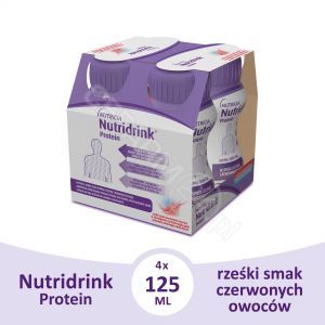 Nutridrink protein – rześki smak czerwonych owoców  4 x 125 ml