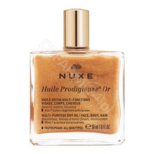 Nuxe prodigieuse huile or - wielofunkcyjny suchy olejek ze złotymi drobinkami do twarzy, ciała i włosów 50 ml