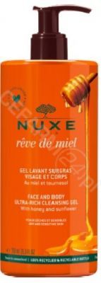 Nuxe Reve de Miel - ultrabogaty żel do mycia twarzy i ciała 750 ml