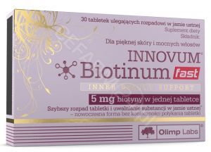 Olimp Innovum Biotinum Fast x 30 tabl ulegających rozpadowi w jamie ustnej