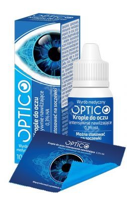 Optico nawilżające krople do oczu 0,3% 10 ml