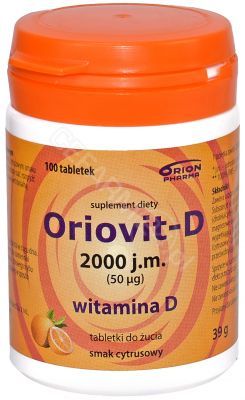Oriovit - D 2000 j.m x 100 tabl do żucia