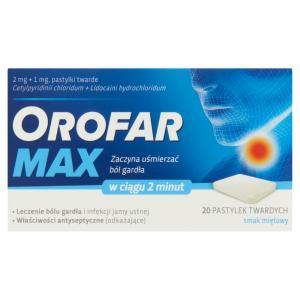 Orofar max x 20 pastylek twardych