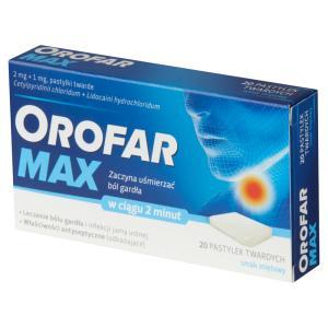 Orofar max x 20 pastylek twardych
