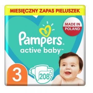 Pampers Active Baby 3 (6-10 kg) pieluchy x 208 szt