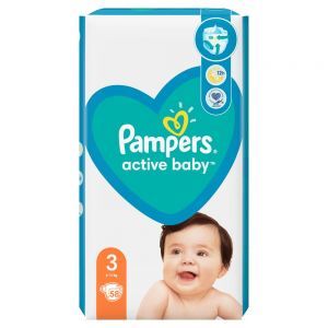 Pampers Active Baby 3 (6-10 kg) pieluchy x 58 szt
