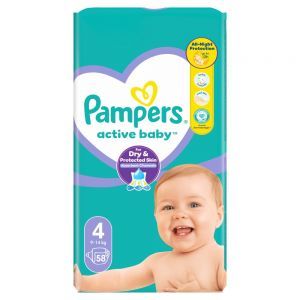 Pampers Active Baby 4 (9-14 kg) pieluchy x 58 szt