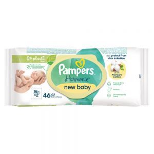 Pampers Harmonie New Baby chusteczki nawilżane x 46 szt (0% plastic)