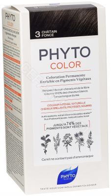 Phyto phytocolor 3 CIEMNY KASZTAN farba pielęgnacyjna do włosów z pigmentami roślinnymi