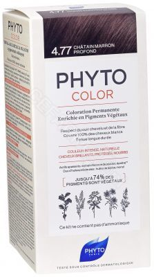 Phyto phytocolor 4.77 INTENSYWNY KASZTANOWY BRĄZ farba pielęgnacyjna do włosów z pigmentami roślinnymi