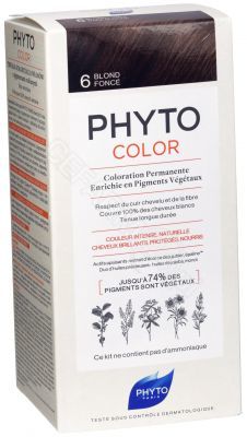 Phyto phytocolor 6 CIEMNY BLOND farba pielęgnacyjna do włosów z pigmentami roślinnymi