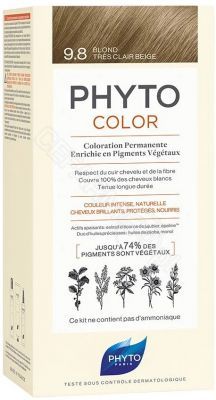 Phyto phytocolor 9.8 BARDZO JASNY BEŻOWY BLOND farba pielęgnacyjna do włosów z pigmentami roślinnymi