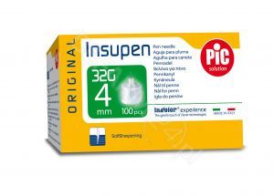 PIC Insupen 32 G 4 mm igły do penów insulinowych Original x 100 szt