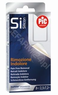 PIC SiSilicon plaster silikonowy 2,5 x 7, 2 cm x 8 szt