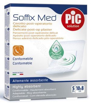 PIC SoffixMed pooperacyjny plaster antybakteryjny 10 x 8 cm x 5 szt delikatny