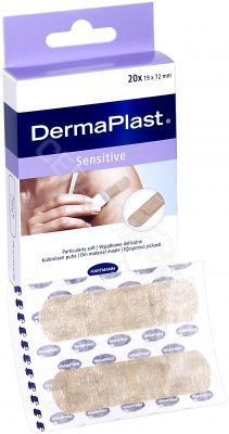 Plastry DermaPlast Sensitive 19 x 72 mm x 20 szt